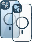 Baseus Frame iPhone 14 Plus Átlátszó mágneses tok és üvegfólia (kék) - mobilehome