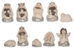  Betlehemi figurák poly 3, 8cm 10db/csomag fehér-ezüst (YHB16Q100P2)