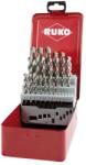 RUKO Set 25 burghie spiralate DIN 338 TIP FO, HSSE-CO 5 (RK.280215E) Burghiu