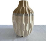  Kerámia váza, bézs-barna (25 cm)