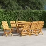 vidaXL 8 db tömör tíkfa összecsukható kerti szék 47x47x89 cm (3155054)