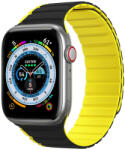 DuxDucis Accesoriu smartwatch DuxDucis Magnetic LD compatibila cu Apple Watch 4/5/6/7/8/SE 38/40/41mm Negru/Galben (6934913027844)