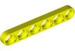 LEGO® 32063c236 - LEGO neon sárga technic emelőkar 1 x 6 méretű, vékony (32063c236)