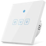 Woolley Intrerupator tactil de perete Woolley Smart WiFi eWeLink cu 3 grupuri cu senzor de miscare radar incorporat (alb) (NON-KAP-RAD3)