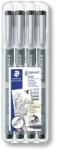 STAEDTLER Tusfilc készlet, STAEDTLER "Pigment Liner 308", fekete (4 db) (TS308WP4)
