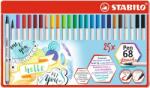 STABILO Ecsetirón készlet, fém doboz, STABILO "Pen 68 brush", 19 különbözõ szín (25 db) (TST5682532)