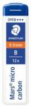 STAEDTLER Grafitbél, B, 0, 9 mm, STAEDTLER "Mars Micro Carbon 250" (12 szál) (TS25009B)