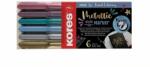 Kores Ecsetirón készlet, KORES "Metallic Style", 6 metál szín (6 db) (IK21461)
