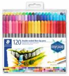STAEDTLER Filctoll készlet, 0, 8/3, 0 mm, kétvégű, STAEDTLER® "3200", 120 különbözõ szín (120 db) (TS3200TB120)