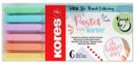 Kores Ecsetirón készlet, KORES "Pastel Style", 6 pasztell szín (6 db)