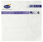 DUNI 2503 tissue szalvéta, fehér, 40x40cm, 3 réteg, 1/4 hajtott, 125 db/csom