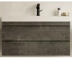 Kolpa San Set mobilier baie (masca cu 2 sertare si lavoar) Kolpa San Naomi 70x45xH44 cm, gri (dark concrete) (546020)