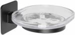 Metaform Cold Wind Black Savoniera cu suport, montaj adeziv sau cu suruburi, negru mat (105M02001)