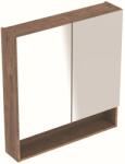 Geberit Dulap baie cu oglinda 79x18xH85 cm Geberit Selnova Square, maro (nuc american hickory) (501.270.00.1)