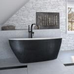Besco Cada freestanding ovala Besco Goya Glam compozit 160x70 cm, antracit (graphite) (WMD-160-GG)