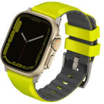 Uniq Linus Airosoft Apple Watch 42/44/45/49mm szilikon szíj, lime zöld (UNIQ-49MM-LINUSLGRN) - speedshop