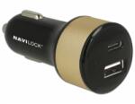 Navilock Autós töltő 1 x USB Type-C + 1 x USB A-típusú (63069)
