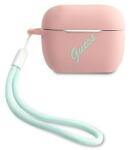 Guess GUACAPLSVSPG AirPods Pro borító rózsa zöld/rózsaszín zöld szilikon vintage