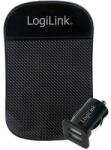 LogiLink USB 2-Port Car charger set, with anti-slip mat, black (PA0118)