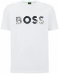 BOSS Férfi póló BOSS Cotton-Jersey T-Shirt With Foil-Print Logo - white