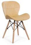  Scaun bucatarie si living BUC 241V, ergonomic, catifea, baza lemn, 110 kg Bej