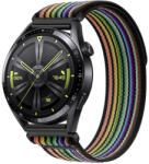 BSTRAP Velcro Nylon szíj Huawei Watch GT3 42mm, black rainbow (SSG028C0307)
