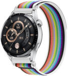 BSTRAP Velcro Nylon szíj Huawei Watch GT2 42mm, white rainbow (SSG028C0406)