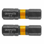 GRAPHITE torziós ütvecsavarozó bit, hatlapú, 6x25mm, (2db/csomag) (56H509)