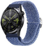 BSTRAP Braid Nylon curea pentru Huawei Watch GT/GT2 46mm, blue white (SSG035C0103)