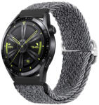 BSTRAP Braid Nylon curea pentru Huawei Watch 3 / 3 Pro, gray black (SSG035C0410)