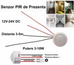 24LED Senzor Pir 12-24v Dc Cu 4 Fire 25x20mm