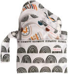 Monkey Mum® Absorbante textile cu capse - set 6 bucăți - Curcubeu alb-negru (P01030)