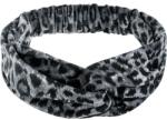 MAKEUP Bentiță pentru păr, din material tricotat, gri leopard Knit Fashion Twist - MAKEUP Hair Accessories