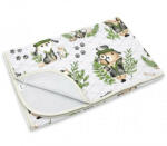  Baby Shop pamut kétoldalas babapléd 75*100 cm - Természetes nyomozók szürke