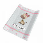  Babastar merev pelenkázó lap 50*80 cm - It's a girl ! zsiráf szürke