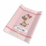  Babastar puha 2 ékes pelenkázó lap 50*70 cm - it's a girl ! zsiráf rózsaszín