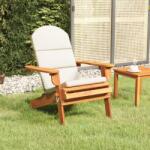 vidaXL Tömör akácfa adirondack kerti szék párnával (360031)