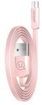 USAMS Кабел Usams U2 Micro Flat Data, от USB-A (м) към micro USB (м), 1.2м, розов (SJ201MIC05)