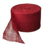 NATURE juta szalag 10cmx25cm, piros, 3db/csomag (6040524) (30260)