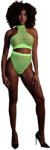 Ouch! Glow in the Dark Turtle Neck and High Waist Slip Neon Green S/M/L