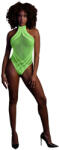 Ouch! Glow in the Dark Body with Halter Neck Neon Green XL-4XL