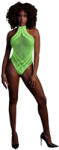 Ouch! Glow in the Dark Body with Halter Neck Neon Green S/M/L