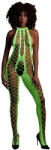 Ouch! Glow in the Dark Bodystocking with Halterneck Neon Green XL-4XL