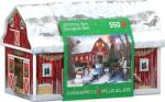 EUROGRAPHICS 550 db-os puzzle fém dobozban - Christmas Barn (8551-5665)