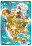 dodo Puzzle cu rama - America de Nord (53 piese) PlayLearn Toys Puzzle