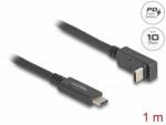 Delock Cablu USB 3.2 Gen2 type C 4K60Hz/60W unghi sus/jos-drept E-Marker T-T 1m, Delock 80034 (80034)