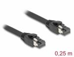 Delock Cablu de retea RJ45 Cat. 8.1 S/FTP LSOH GHMT 0.25m Negru, Delock 80231 (80231)