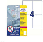 Avery Zweckform Etikett címke antimikrobiális L8013-10 105x148mm átlátszó 10 ív