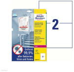 Avery Zweckform Etikett címke antimikrobiális L8002-10 210x148mm fehér 10 ív