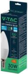 V-TAC 3.7W E14 Hideg fehér C37 LED gyertya égő - SKU 8041 (8041)